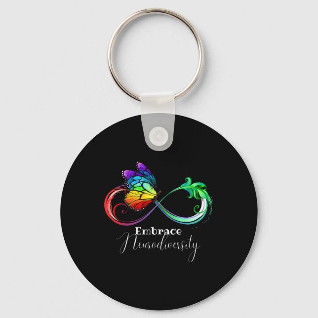 Llavero Abrazar la neurodiversidad Arcoiris Infinity Marip (Anverso)