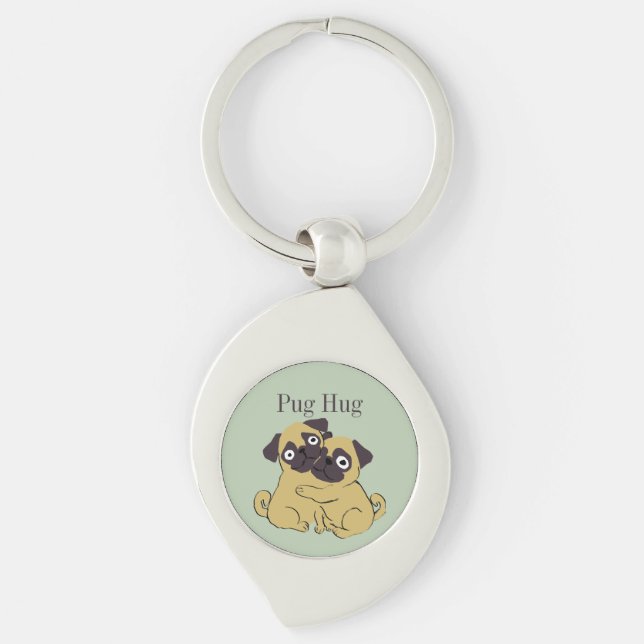 Llavero Abrazo de pug  (Anverso)