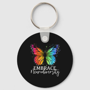 Llavero Abrazo Neurodiversidad Arcoiris Butterfly Autism W