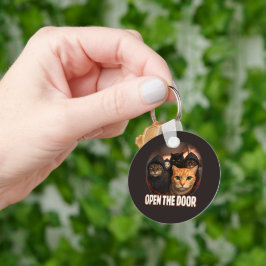 Llavero "Abre La Puerta" Gatos Divertidos en Sudaderas con