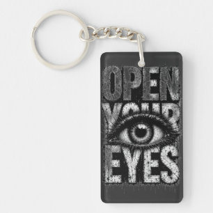 Llavero Abre Tus Ojos Arte Grunge Gótico de Calle