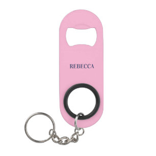 Llavero Abrebotellas rosa regalo de barra con texto person