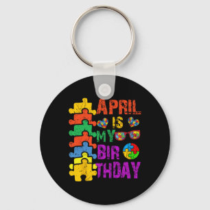 Llavero Abril Es Mi Cumpleaños Sí Todo El Mes Autismo Aw