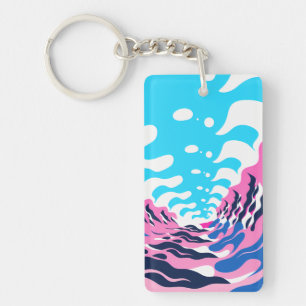 Llavero Abstract Dream Wave – Vibrant Surreal Flow