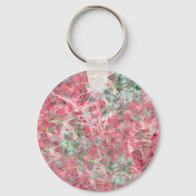 Llavero Abstract Expressionist Dance in Pink and Green (Anverso)