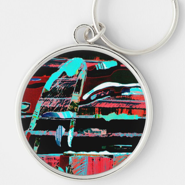 Llavero Abstract Freedom – Premium Round Large Keychain (Frente)