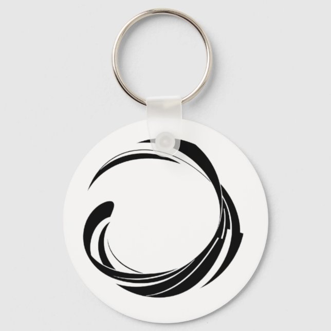 Llavero Abstract Swirl Circle Design – curved ring artwork (Anverso)