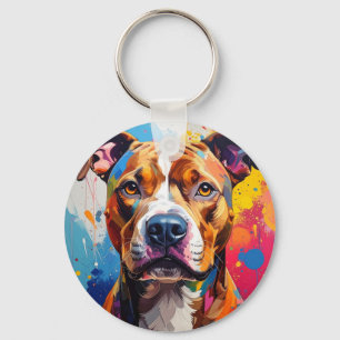 llavero abstracto de pitbull