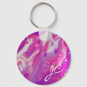 Llavero Abstracto de Pour acrílica