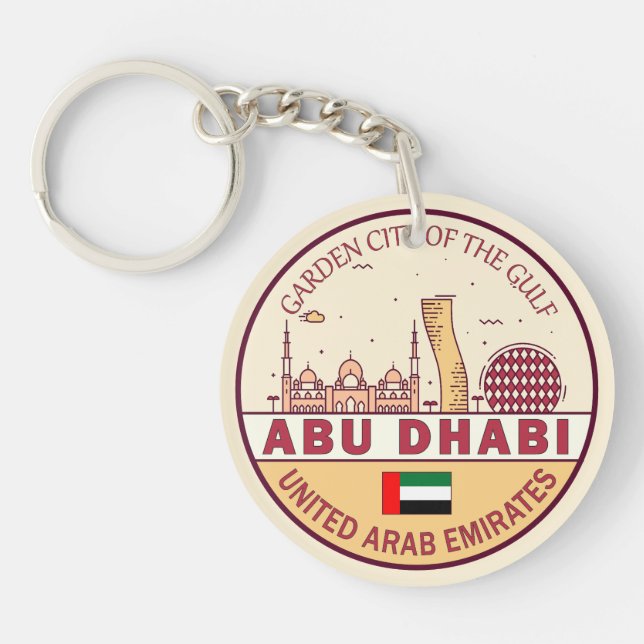 Llavero Abu Dhabi Emblem de la línea aérea de los Emiratos (Frente)