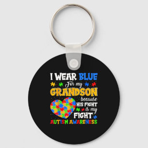 Llavero Abuela Abuelo Llevo Azul Por Mi Nieto Autismo