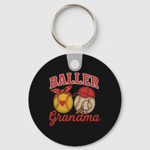 Llavero Abuela Amante De Softbol Y Béisbol Perfecta Madre