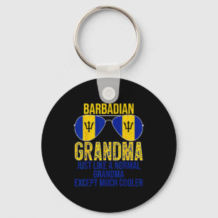 Llavero Abuela barbadense gafas de sol bandera de barbados