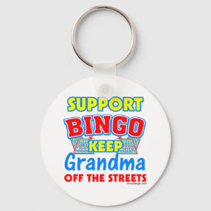 Llavero Abuela de Bingo de Apoyo