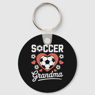 Llavero Abuela de fútbol ruidosa orgullosa dedicada jugado