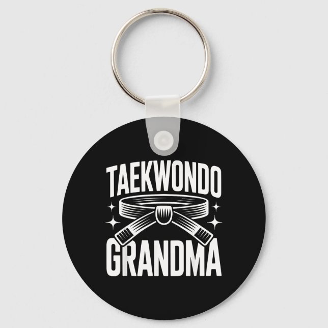 Llavero Abuela divertida de Taekwondo (Anverso)