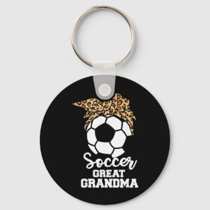 Llavero Abuela genial fútbol Jugador de fútbol divertido L