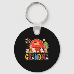 Llavero Abuela Granja Vaca Roja Cumpleaños Niño Familia Co