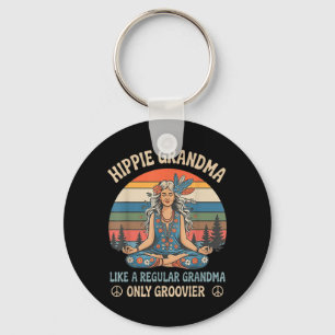 Llavero Abuela Hippie Como una Abuela Regular Solo