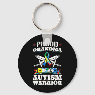 Llavero Abuela Orgullosa De Un Guerrero Del Autismo Awaren