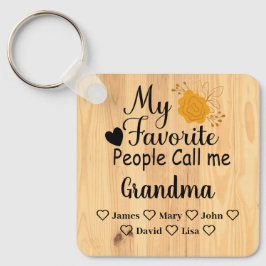 Llavero Abuela personalizada con nombres de nietos