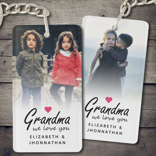 Llavero Abuela te amamos Script Foto personalizada a 2 car (Subido por el creador)