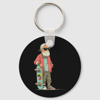 Llavero Abuelo Causal con Patineta Genial para Adultos y