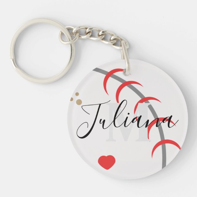 Llavero Abuelo de papá, madre de béisbol, cadena de claves (Frente)