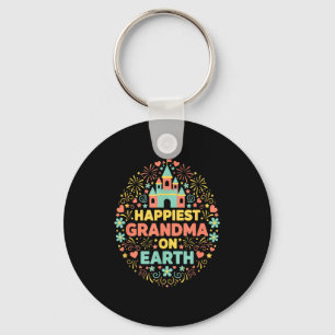 Llavero Abuelo Diseño de la abuela más feliz de la tierra 