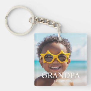 Llavero Abuelo Estableció Foto Día del Padre