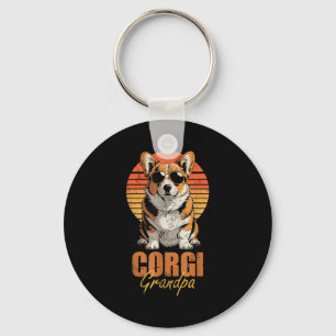 Llavero Abuelo genial de Corgi retro divertido amante de p