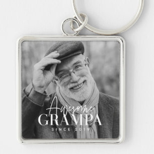 Llavero Abuelo Impresionante Desde 20XX Foto Simple Elegan