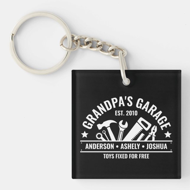 Llavero Abuelo mecánico divertidísimo del personalizado Gr (Frente)