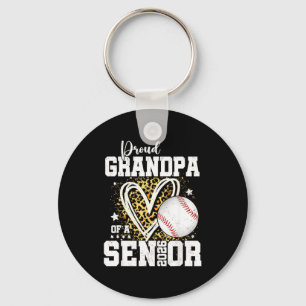 Llavero Abuelo Orgulloso De Un Graduado De Béisbol De Secu