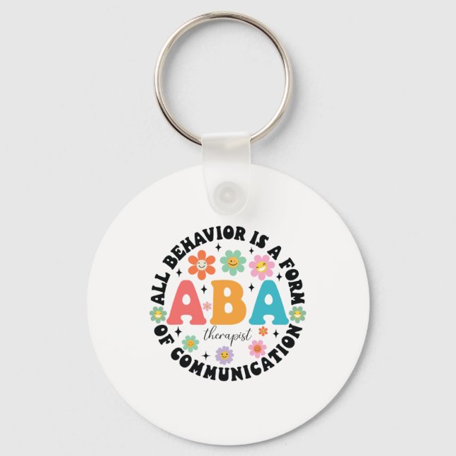 Llavero Aby Therapist Behaviour Analyst Autism Therapy Rbt (Anverso)