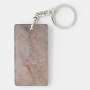 Llavero Acabado de piedra de mármol rosa a rayas