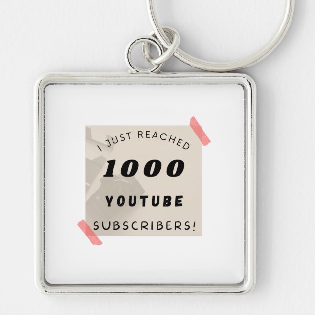 Llavero Acabo de llegar a los 1000 suscriptores de youtube (Frente)
