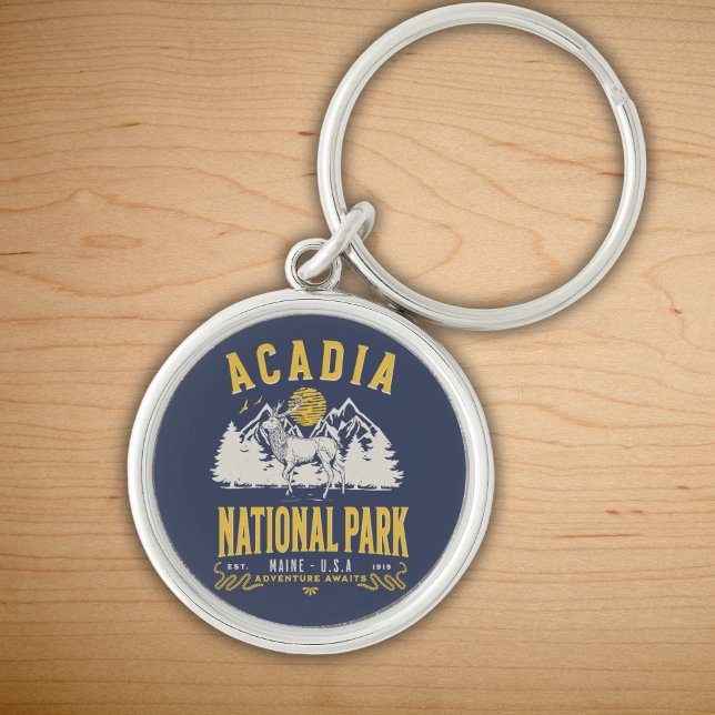 Llavero Acadia National Park Vintage Landscape (Subido por el creador)