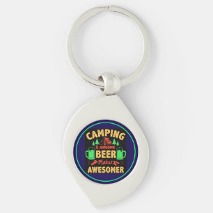 Llavero Acampar es cerveza impresionante Hazlo más impresi