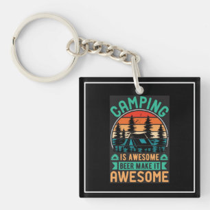 Llavero Acampar es cerveza increíble Hazlo increíble-67356
