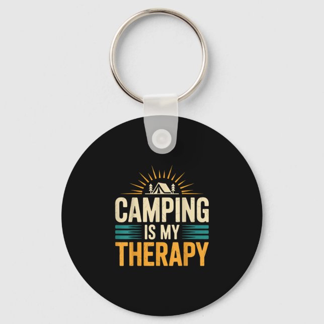 Llavero Acampar es mi terapia  (Anverso)