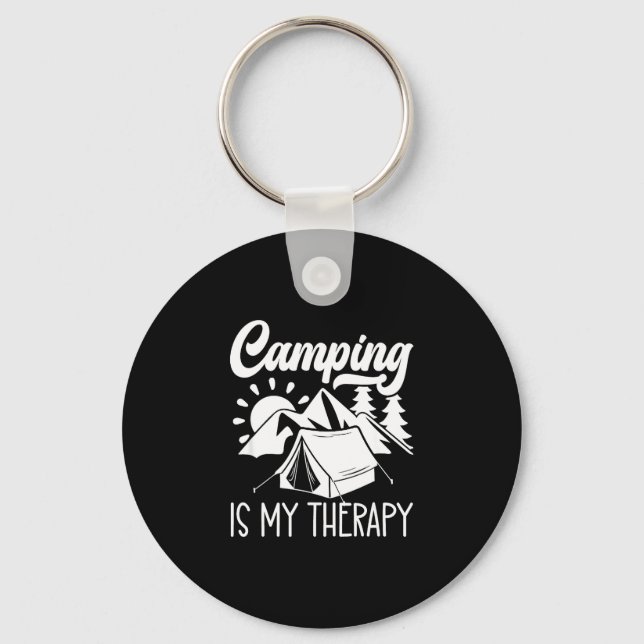 Llavero Acampar es mi terapia  (Anverso)