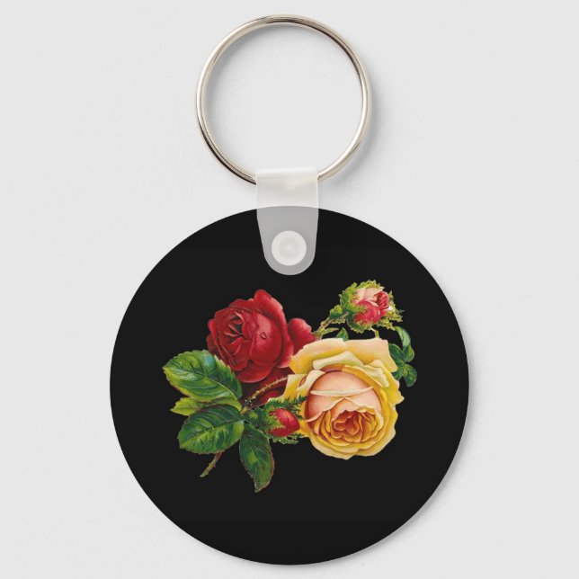 Llavero Accesorios para impresión de Rosa - arte negro, ro (Anverso)