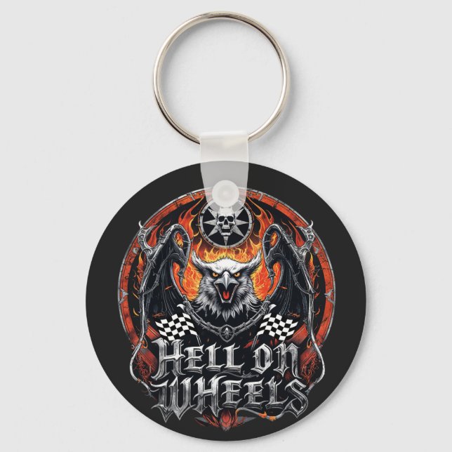 Llavero Accesorios para motodeportes con bandera verificad (Anverso)