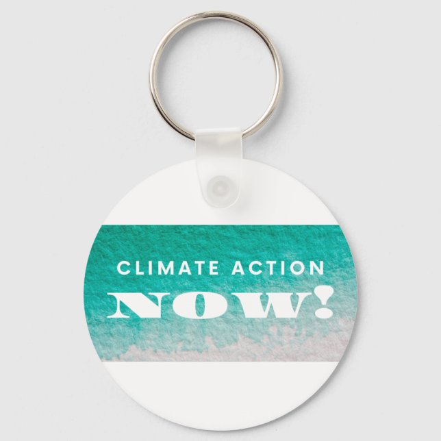 Llavero Acción Climática Ahora Activismo Ambiental (Anverso)