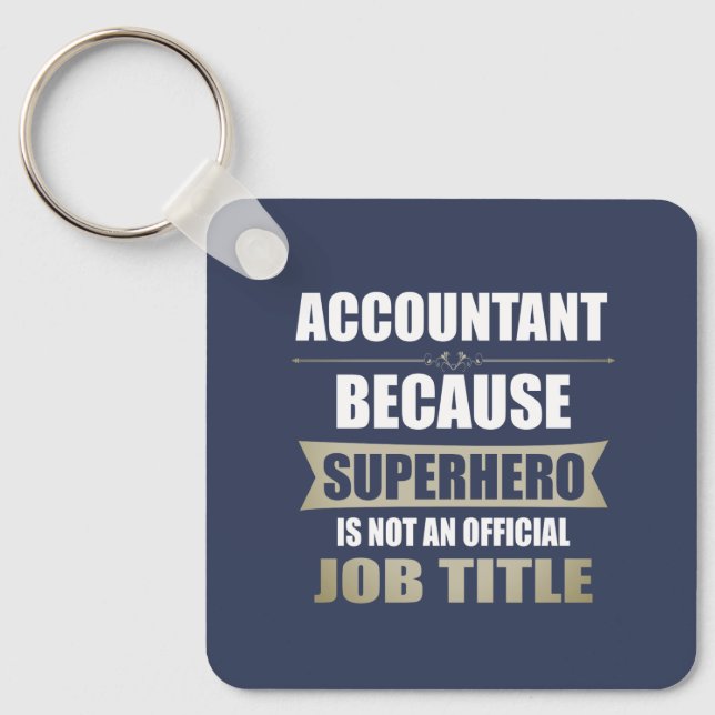 Llavero Accountant Superhero Novelty (Anverso)