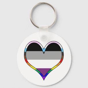 Llavero Ace Pride Heart Keychain