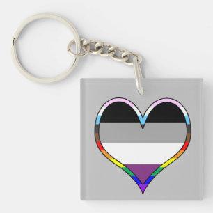Llavero Ace Pride Heart Keychain
