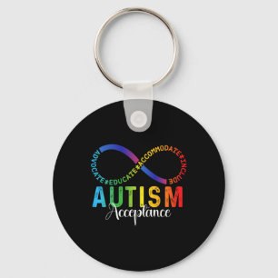 Llavero Aceptación de conciencia sobre autismo Símbolo inf