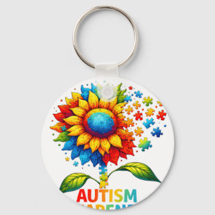 Llavero Aceptar Entender Girasol Hombres Mujeres Niños Aut